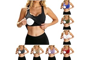 Tank Tops for Women Wavy U Neck Racerback Built-in Padded Wireless Yoga Top Soft Stretch Ribbed Workout Athletic Camisole