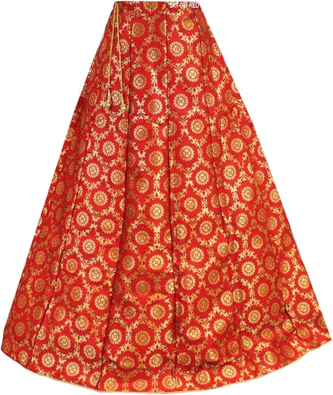 Lehenga for women, Brocade Skirt with Big Flare with Tassels Only