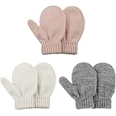 American Trends Kids Winter Toddler Mittens Multicolor Soft Knitted Gloves Thick Cold Protection Mitten