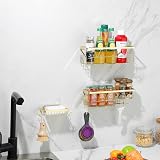 KEGII Gold Shower Caddy Shelf No Drilling Adhesive Bathroom Organizer view 3