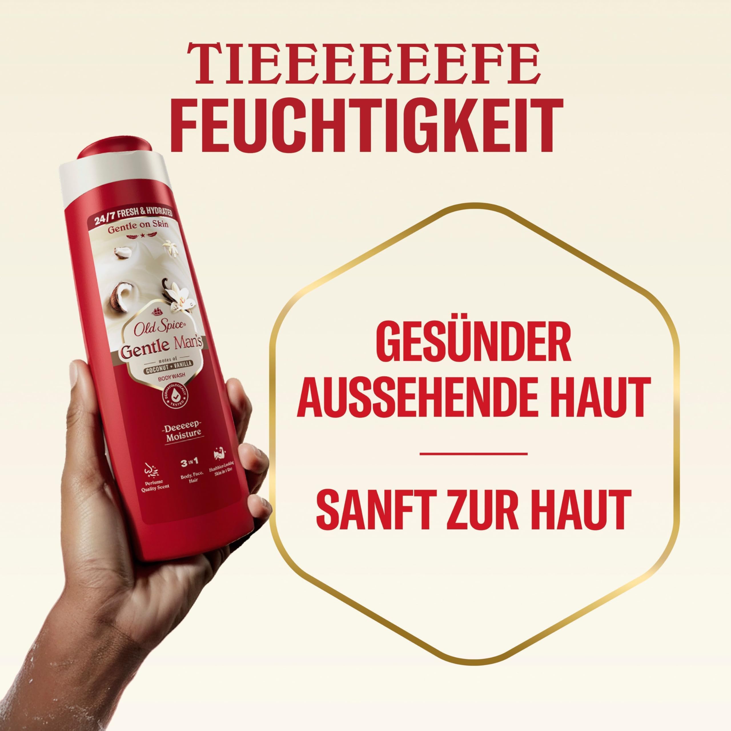 Old Spice Super Coconut + Vanilla 3-in-1 Duschgel & Shampoo Für Männer 800ml, Körper-Haar-Gesicht Reinigung, 24/7 Frische & Hydration*, Sanft Zur Haut, Duftqualität, *Frisch Bei Täglicher Anwendung 7