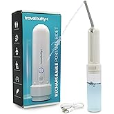 Portable Bidet for Travel - 3 Pressure Settings, USB Rechargeable, Adjustable Nozzle, Lightweight & Compact Design for Person