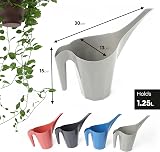 DIVCHI Small Watering Can 1.25L Long Spout Grey Indoor Outdoor Garden Pot view 5