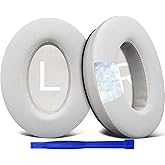SOULWIT Cooling Gel Earpads Replacement for Bose QuietComfort 45 (QC45)/QuietComfort SE (QC SE)/Quiet Comfort Wireless Over-Ear Headphones, Ear Pads Cushions with Ice Silk Fabric - White