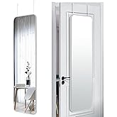 SCWF-GZ 47x14 Mirror Rectangle Full Body Length Door Hanging Wall Mounted Aluminum Alloy Metal Frame Dressing Make-up Mirrors for Entryway Bedroom Bathroom Living Room 47 14 inch Silver