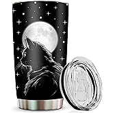 STARTER FLUID Black Cat Tumbler Cat Gifts For Women - Cats Christmas Witchy Gifts For Women - Cat Mug Goth, Halloween, Witchy Gift - Gothic Gift For Women Men Halloween, Witch, Goth Tumbler 20oz