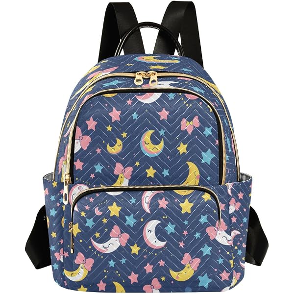 Kawaii Sailor Moon Small Nylon Backpack Purse for Women Travel Daypack Pretty Guardian Sailor Moon Sailor Guardians & Black Moon  main image 4