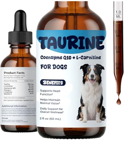 Amazon.com : Taurine for Dogs, Taurine & L-Carnitine Tablets for Heart Function, Daily Energy & Muscle Wellness, Amino Acid Support for Senior & Large Breed Dogs, 90 Tablets : Pet Supplies