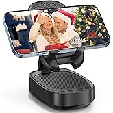 Cell Phone Stand with Wireless Bluetooth Speaker, Unique Gifts for Men/Women, Adjustable Phone Holder with 5 LED Light Modes, Anti-Slip Base HD Surround Sound, Phone Speaker Amplifier for iPhone/iPad