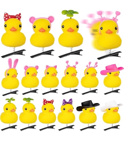 Amazon.com : Luinabio 30 Pcs Duck Hair Clips Yellow Duck  display picture 3
