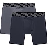 Tommy John Men’s Mid-Length Boxer Brief 6” Underwear - Cotton Basics Boxers with Supportive Contour Pouch