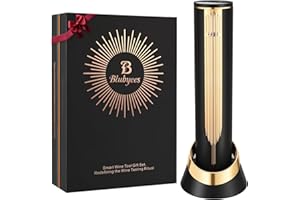 Electric Wine Bottle Opener with Charging Base & Built-in Foil Cutter – Rechargeable Intelligent Touch-Activated Automatic Co