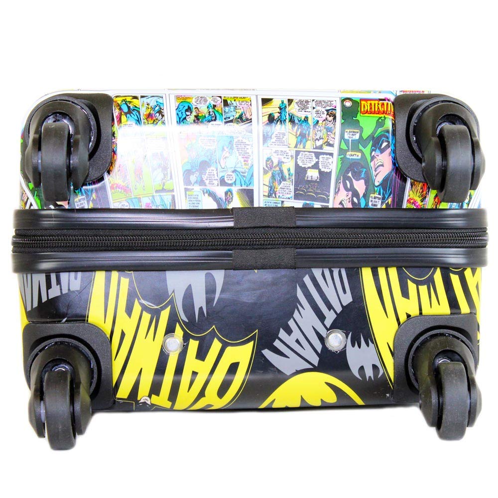 Fast Forward luggage 20 inch Batman Luggage for Boys, Hard-Sided Tween Spinner Suitcase for Toddlers, Kids Carry-On Travel Trolley, Kids Carry-On Luggage with Wheels