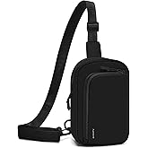 BAPHITY Small Sling Bag for Women and Men, Crossbody Bag Trendy, Fanny Packs Purses Chest Bag for Travel - Black
