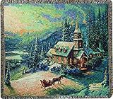 Manual Sunday Evening Sleigh Ride Collection Tapestry Throw Blanket By Thomas Kinkade ATSESR 50x60
