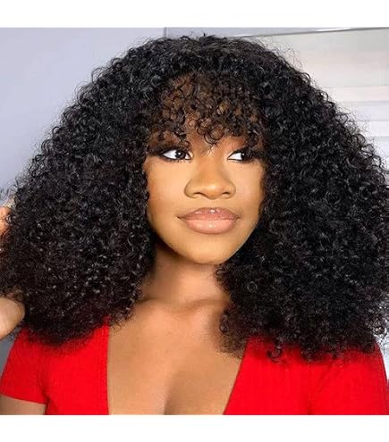 Amazon.com : DÉBUT Short Curly Bob Wigs 100% Human Hair with  display picture 3
