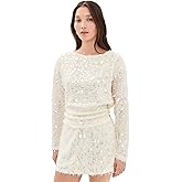 Bailey Rose Women's Sequin Long Sleeve Top