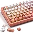 XVX Cherry Blossoms PBT Keycaps, Double Shot Shine Through Key caps, Cherry Profile Keyboard Caps with 5-Side Dye Sublimation Keycap Set Suitable for 60% 65% 75% 100% MX Switches Mechanical Keyboard