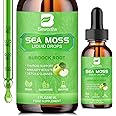 B BEWORTHS Sea Moss Liquid Drops - Organic Irish Sea Moss Gel with Burdock Root, ACV, Vitamin C, B12, Seamoss Gel Supplement for Boost Defense System, Detox Cleanse & Digestive Support - 2 Fl Oz