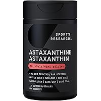 Sports Research Astaxanthin Supplement from Algae - Softgels for Antioxidant Activity, Skin & Eye Health Support - Made with 