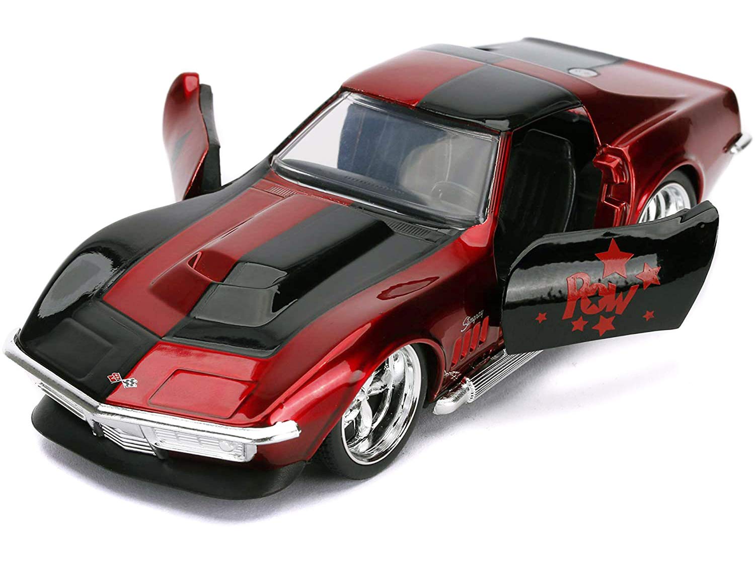 JADA - 32095 - CHEVROLET Corvette Stingray ZL-1 1969 HARLEY QUINN - Die Cast Car - 1:32 Scale - DC Comics - Boys