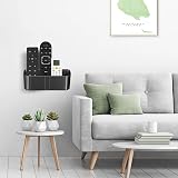 Suptek Remote Control Holder Wall Mount for 3-4 Remotes, Black view 2