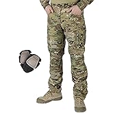 IDOGEAR OUTDOOR Men’s Combat Pants Tactical Camo Pants with Hidden Knee Pads for Paintball Airsoft Milsim Apparel