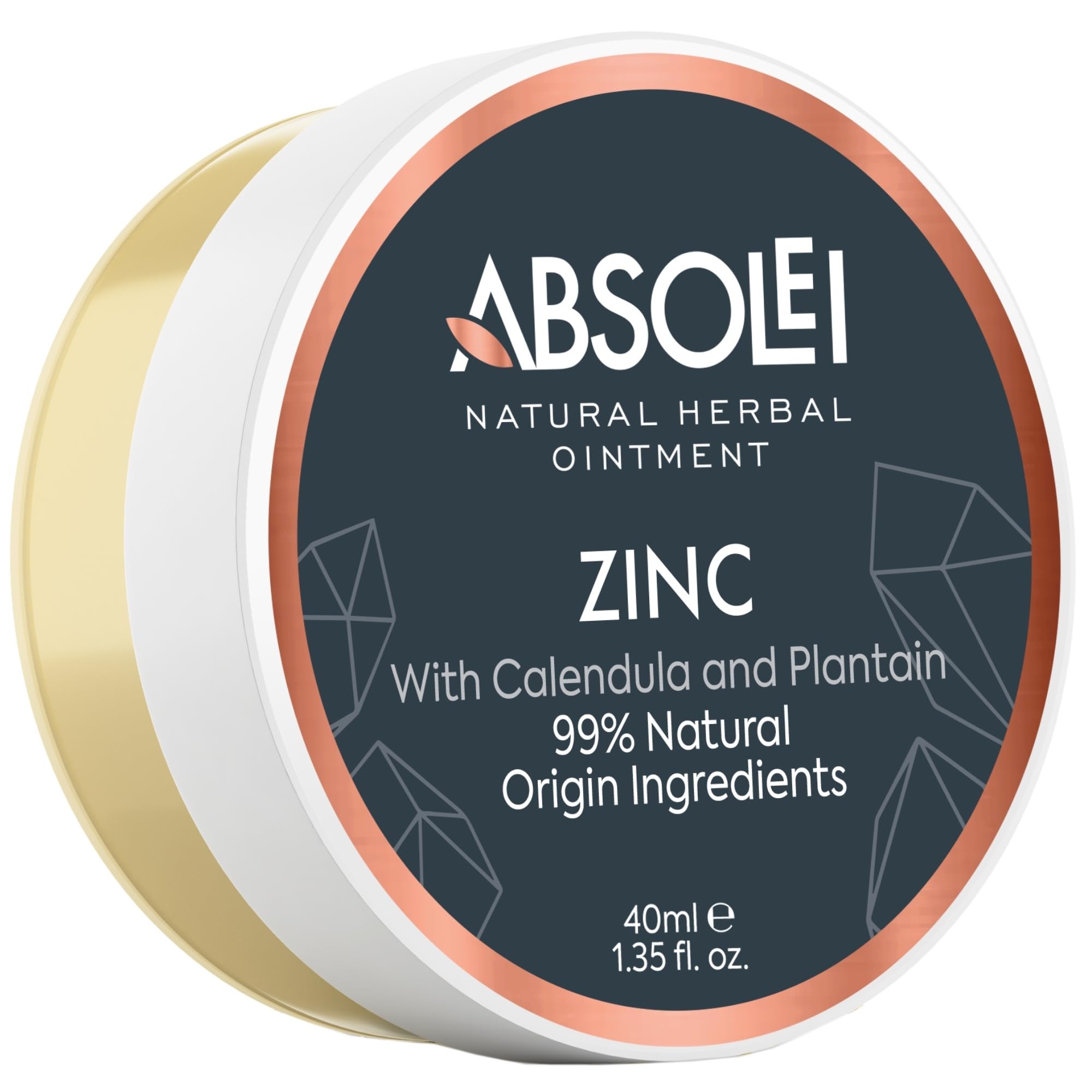 Absolei Zinc Oxide Ointment, Natural Ointment for Itching and Rashes with Calendula and Plantain, 40 ml (Pack of 1)