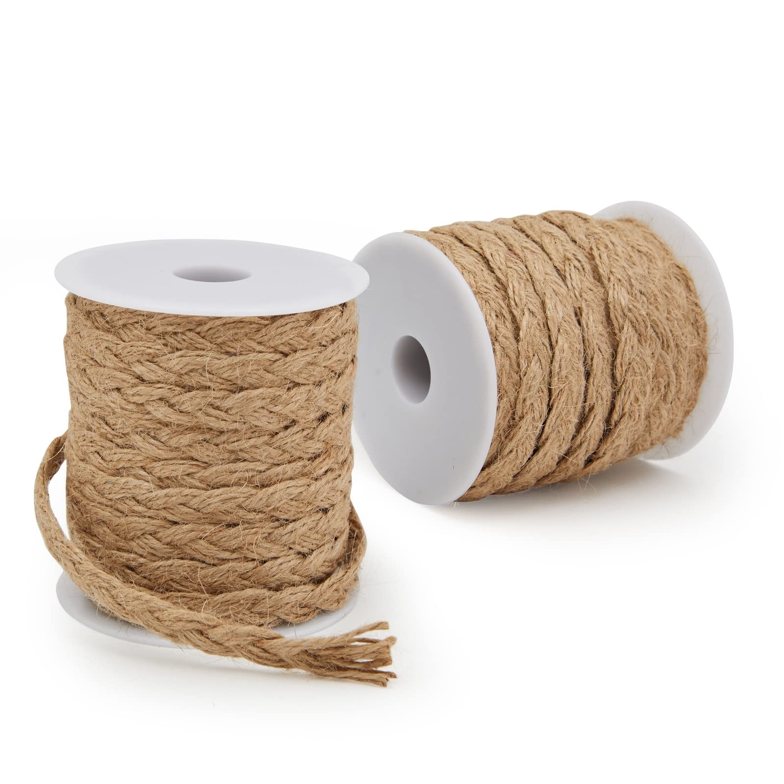 Photo 1 of ****ONLY ONE*******  Rolls Natural Jute Rope Twine, Braided String for Crafts, Gifts, 10mm Thick (0.4 In x 26 Ft)