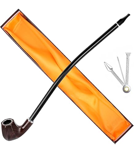 long stem tobacco pipe Wizard Churchwarden Smoking Smooth Purple Long Stem Churchwarden Pipe WOLF