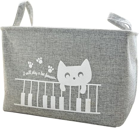 Amazon Joymerit 漫画猫の収納バスケットのおもちゃ収納ボックスの容器ホームオーガナイザー 1 収納ケース ボックス オンライン通販