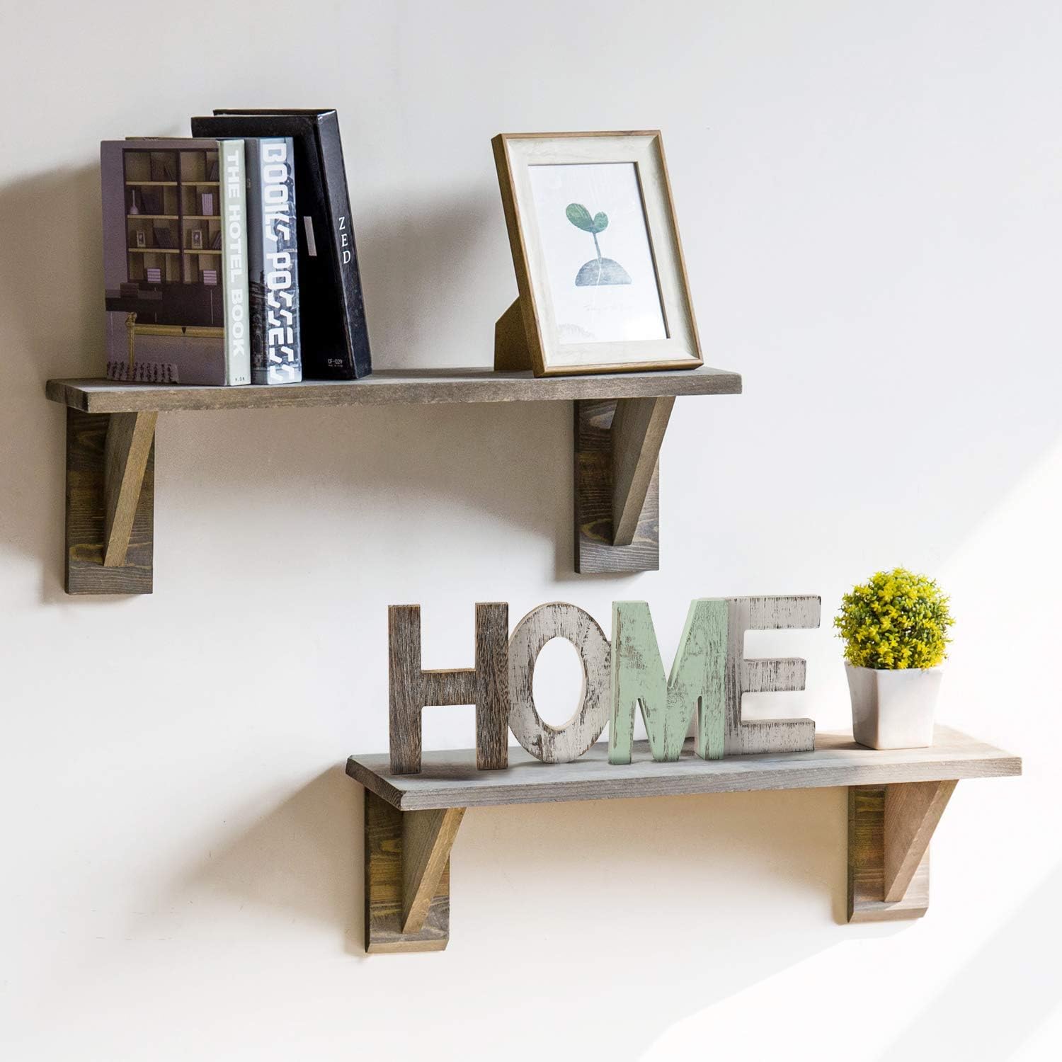 TIMEYARD Rustic Wood Home Sign Decor, Decorative Word Signs, Freestanding Cutout Word Table Decor Centerpiece, Multicolor: Everything Else