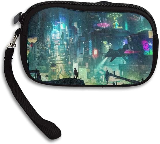 Amazon サイバーパンクモダンシティ 小銭入れ レディース 財布 メンズ 小さな財布 人気 ファッション小物 男女兼用 大容量 コインケース Nico Ting 小銭入れ