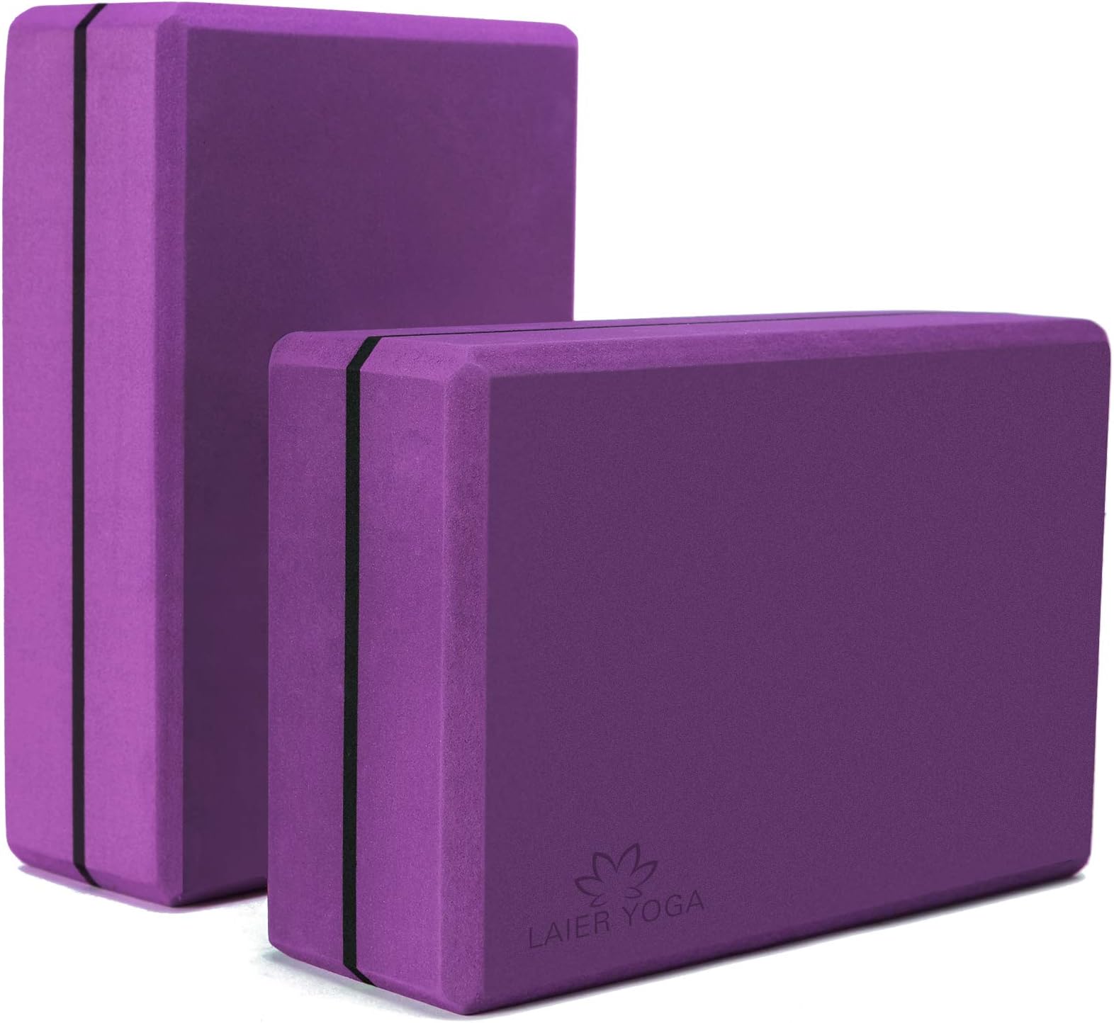 LAIER YOGA Non-Slip Yoga Block (2 Pack)ย EVA Foam Lightweight Exercise Block for Yoga, Pilates, Meditation