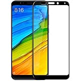 CellShell 3D Premium Edge to Edge Full Glue, No Rainbow, Full Front Body Cover Tempered Full Glass Screen Protector Guard for Xiaomi Redmi 5 - Black