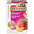 Twinings Superblends Glow+ Vitamin B7/Biotin Peach Flavoured White Tea, 16 Tea Bags (Pack of 6)