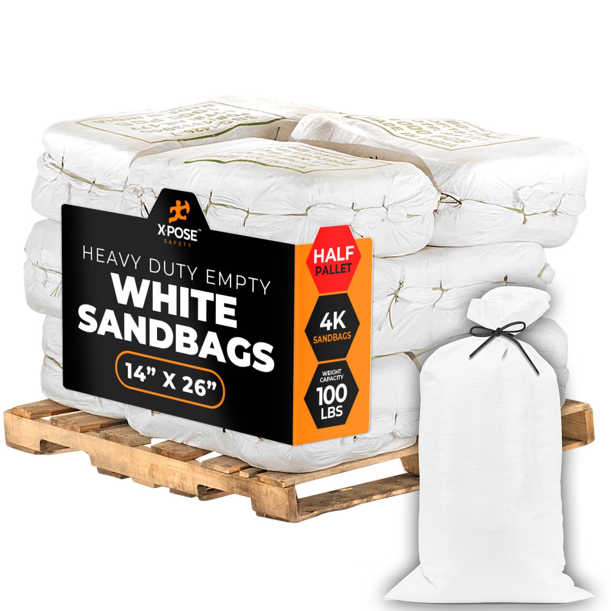 Xpose Safety Heavy Duty Sand Bags with Tie Strings