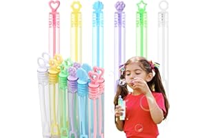 LOMIMOS 18Pcs Mini Bubble Wands,6 Styles Bubble Party Favors for Kids Valentines School Classroom Exchange Prizes Gifts Party