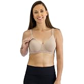LEADING LADY, The Carole Wireless Nursing Bra for Women, One Hand Nursing Clasps, Fold-Down Cups, Cotton Sling, Full Coverage