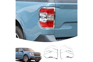 Lcojicep Car Tail Light Cover Trim Compatible with Ford Maverick 2022-2025 Rear Taillight Lamp Frame Cover Rear Headlight Frame Protection Cover Exterior Decoration Accessories (Carbon Fiber)