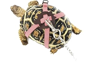 Bonaweite Turtle Leash Small Pets Turtle Leash and Harness Pet Tortoise Leash Walking Rope for Turtle Supplies Adjustable Control Rope for Outdoor Walking Training Pink