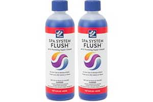 SPA DEPOT Spa System Flush Super-Cleaner: Hot Tub & Jetted Whirlpool Bath Oily Grime Plumbing Purge 16oz. (2)