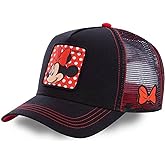 YWOTF Cartoon Baseball Cap - Mesh Trucker Cap for Men, Women & Kids - Outdoor Sports Hat - Black