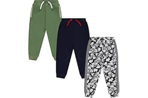 STITCH & STONE Boys 3PK Joggers - Comfy and Cool Pants for Boys
