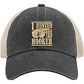 I Rented This Hooker, Funny Adult Humor Saying Sun hat Men's hat AllBlack Black Bucket hat Gifts for Boyfriends