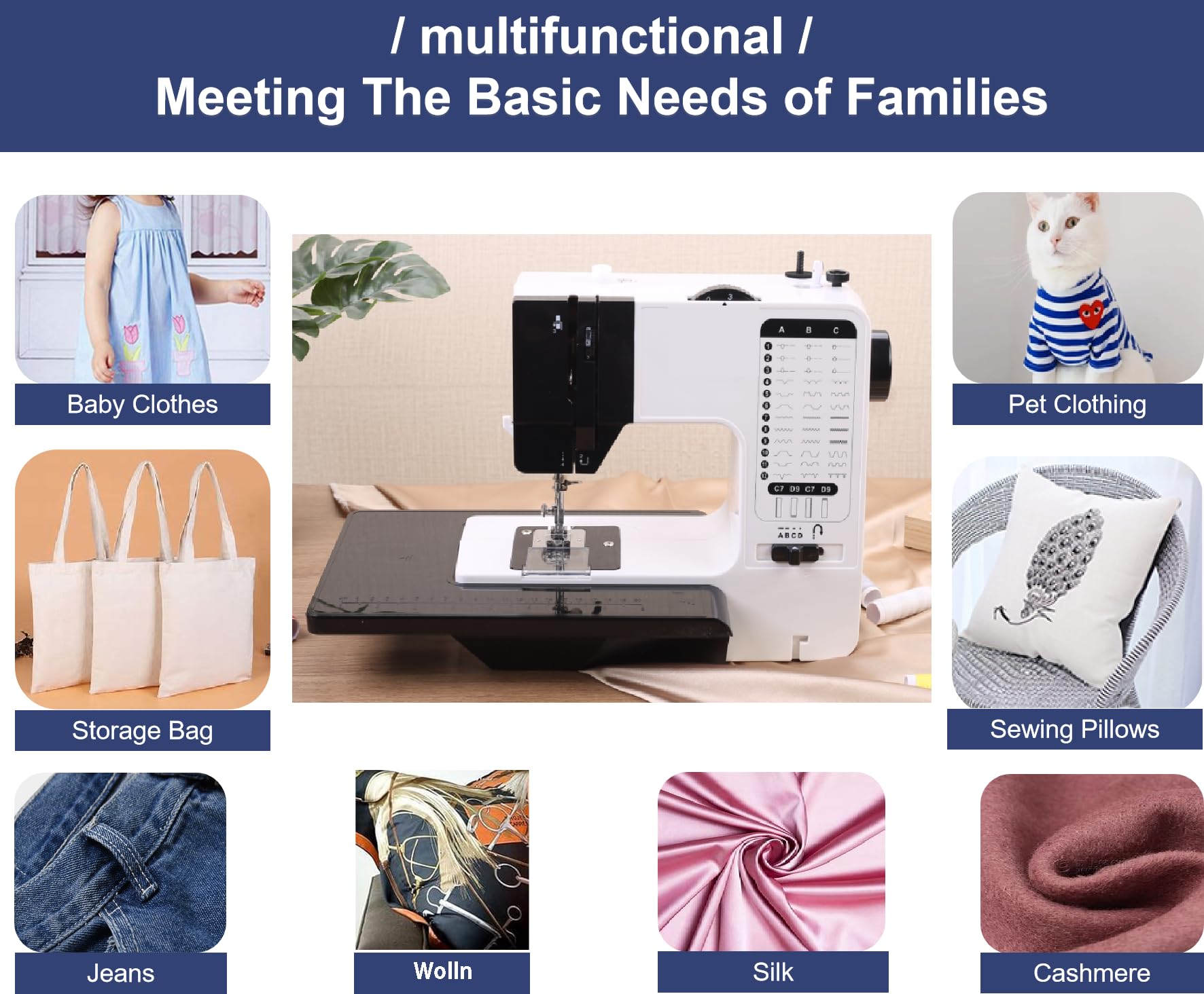 Buart Portable Powerhouse Sewing Machine: 38 Stitch Functions,Dual-Speed, Reverse Stitching, and Foot Pedal Portable Sewing Machine with Extendable Work Table, – Perfect for Beginners