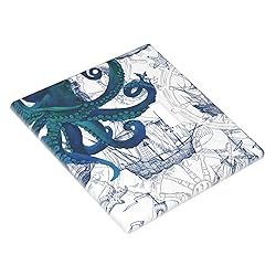 Pznen Light Switch Cover, Nautical Vintage Octopus
