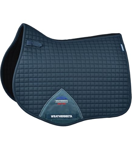 Equinavia Eidsvoll Tapis de selle anglais pour saut d'obstacles avec bordure ultra polaire Blanc Taille M