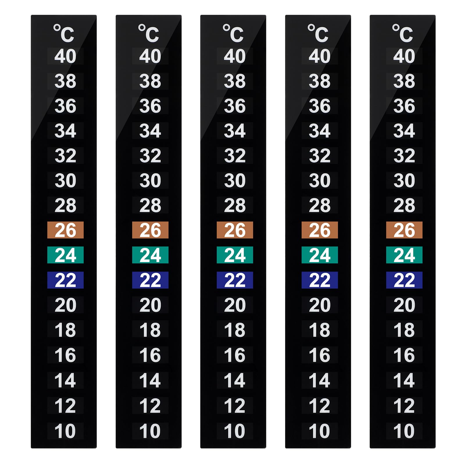 POPETPOP 10pcs Traditional stick on digital temperature thermometer strip degree celsius system display