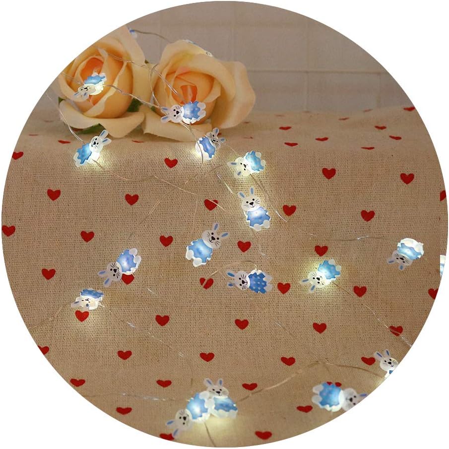 GUOCHENG Rabbit Accessories 20 LEDs Fairy String Lights LED Starry Night Light Battery Operated Copper String Lighting for Holiday Wedding Party Kids Bedroom Indoor Decor